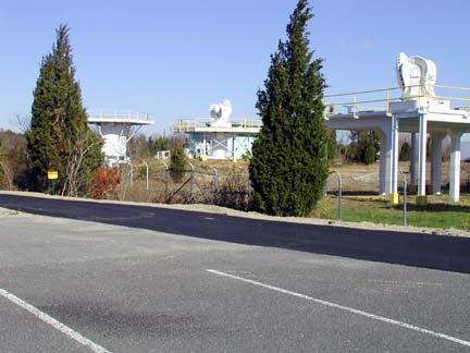 Radar site seen from parking lot