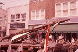 Nike Ajax missile on display in Milford, CT parade