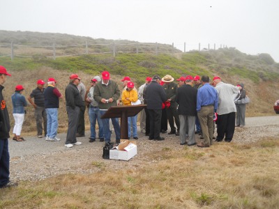 The 30 attendees were given Nike Historical Society patches and hats.