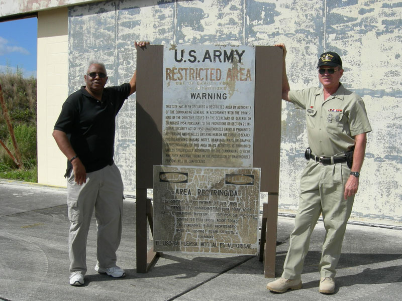 original "Lethal Fire Warning Sign" from launch area entrance